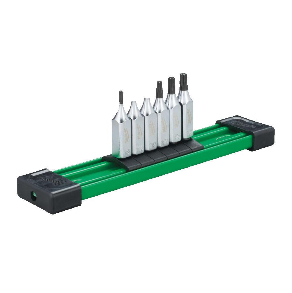Набір біт на планці Torx 1/4 6 предметів T8, T10, T15, T20, T25, T27 MILWAUKEE