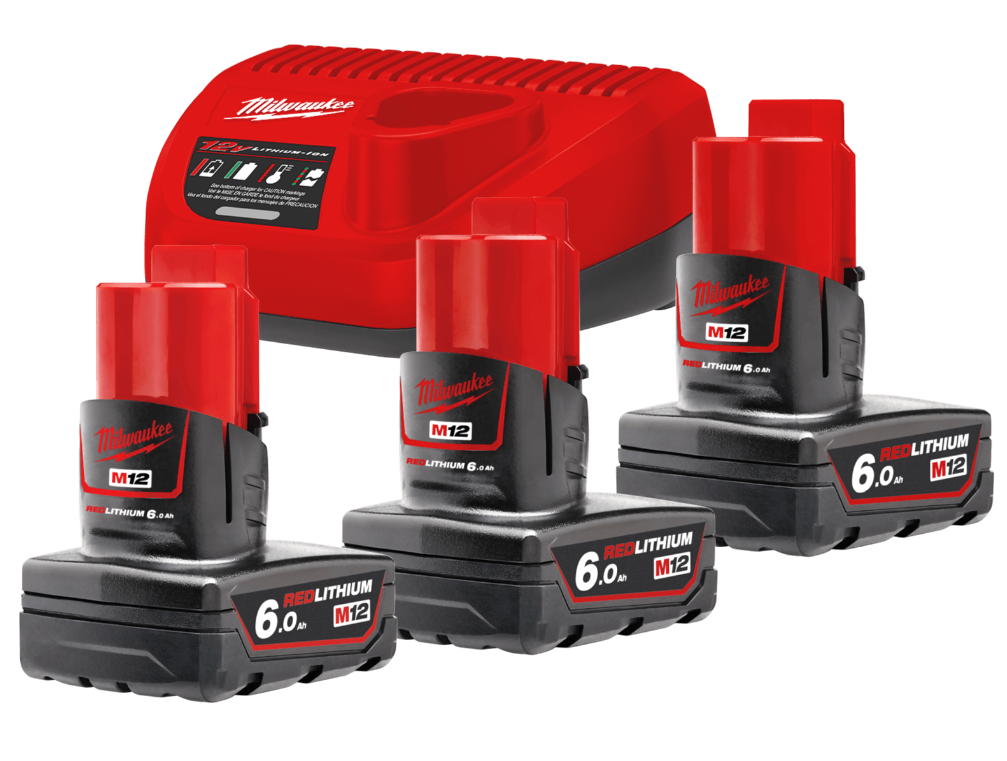 Енергокомплект M12 NRG-603 (3x 6,0 А·год) MILWAUKEE