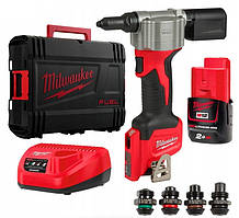 Акумуляторний заклепник MILWAUKEE M12 BPRT-201X Ø закл. 2,4-4,8 мм 4933464405