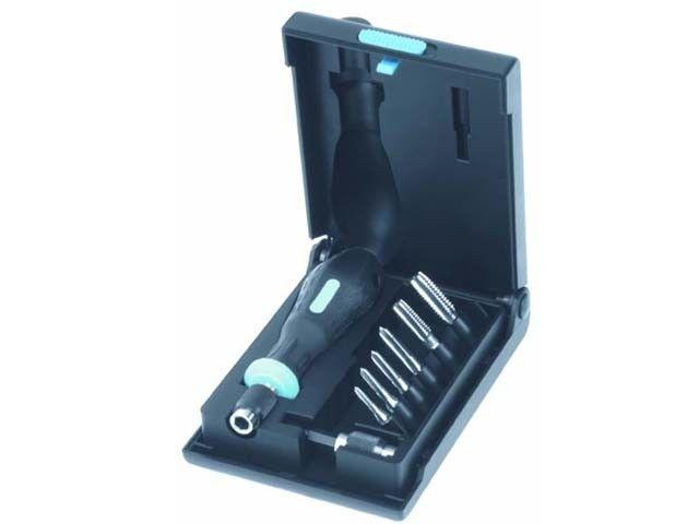 Набір мітчиків М3-4-5-6-8-10 + магнітний тримач 1/4" + ручка Volkel (67422_vl)