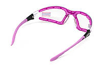 Окуляри захисні з ущільнювачем Global Vision Ruthless Purple (clear) Anti-Fog, прозорі в фіолетовій оправі, фото 5