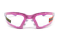 Окуляри захисні з ущільнювачем Global Vision Ruthless Purple (clear) Anti-Fog, прозорі в фіолетовій оправі, фото 6