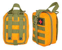 Сумка під аптечку тактична на липучці швидкознімна Помаранчева KT7000118 solve
