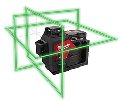 Акумуляторний лазерний нівелір Milwaukee M12 3PL-401C (Li-Ion 4 А·год) 4933478102 із зеленим променем