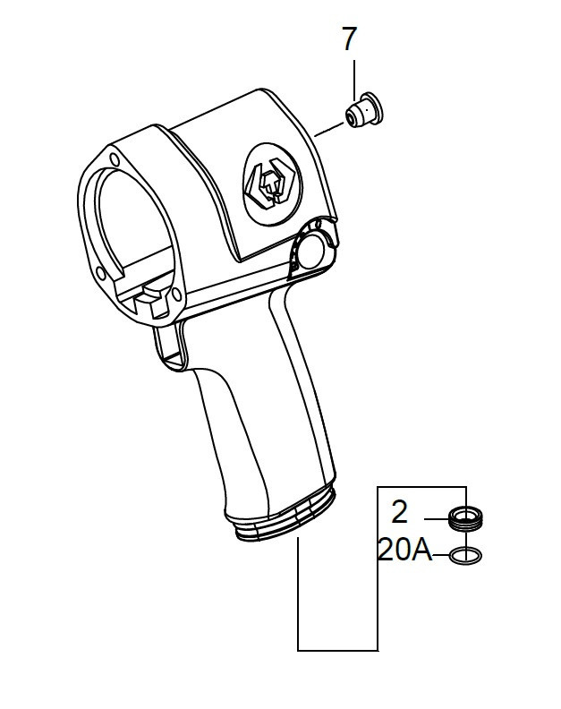 Ремкомплект гайковерта 33411-040 (корпус) (уп.1)