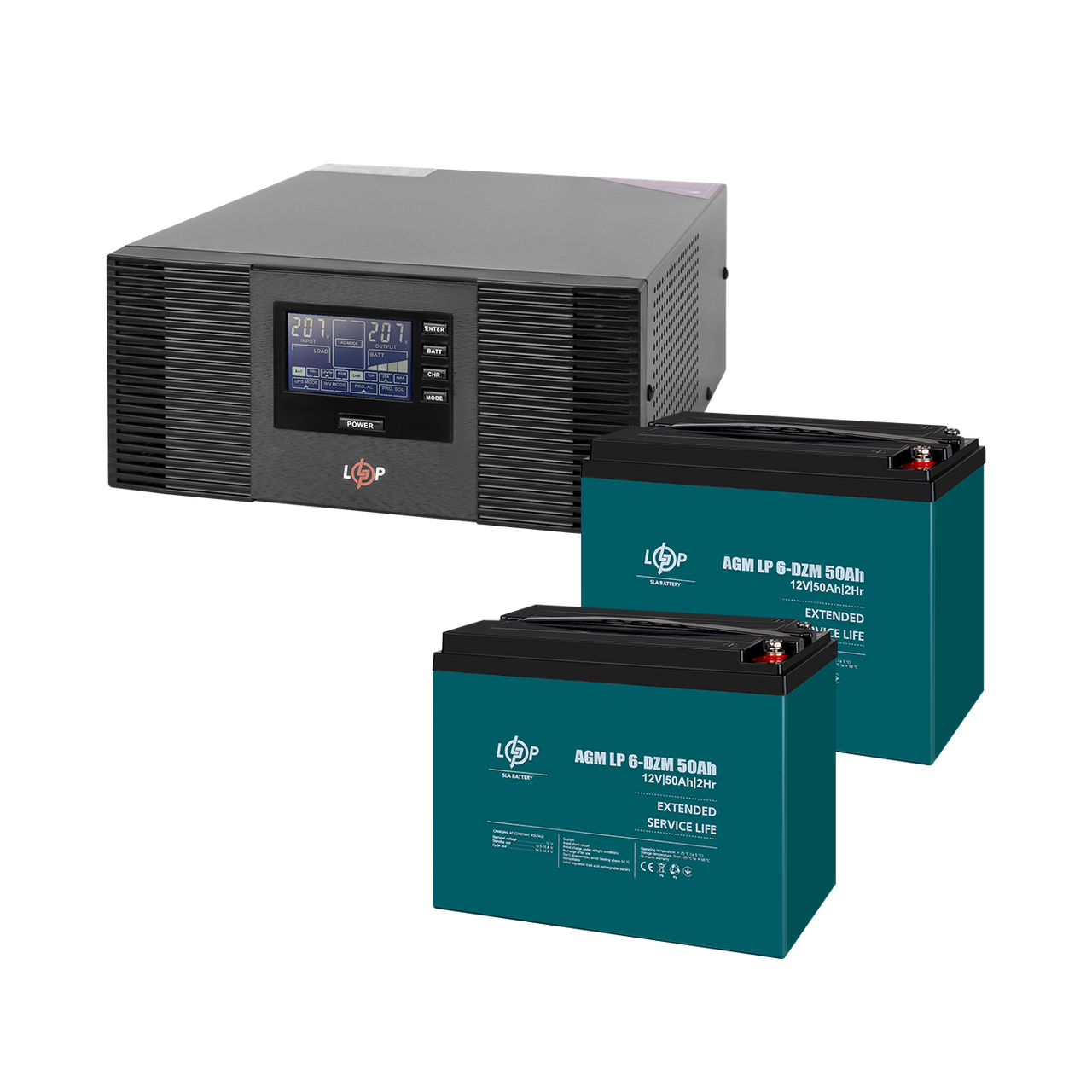 Комплект резервного живлення LP (LogicPower) ДБЖ + DZM батарея (UPS B1500 + АКБ DZM 1300W)