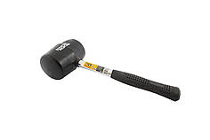 Киянка гумова MASTERTOOL 80 мм 900 г металева ручка чорна 02-1304