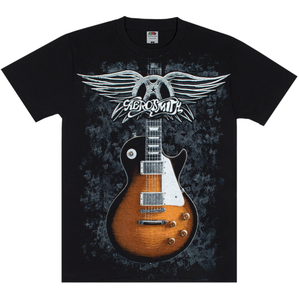 Футболка (EU-P) Full print Aerosmith (guitar) black t-shirt, Розмір M