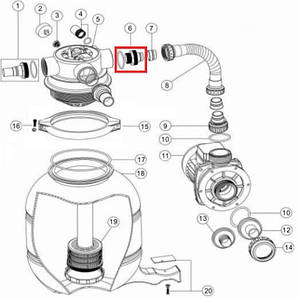 Адаптер Emaux для FSP з ущільнювальним кільцем (89030204)