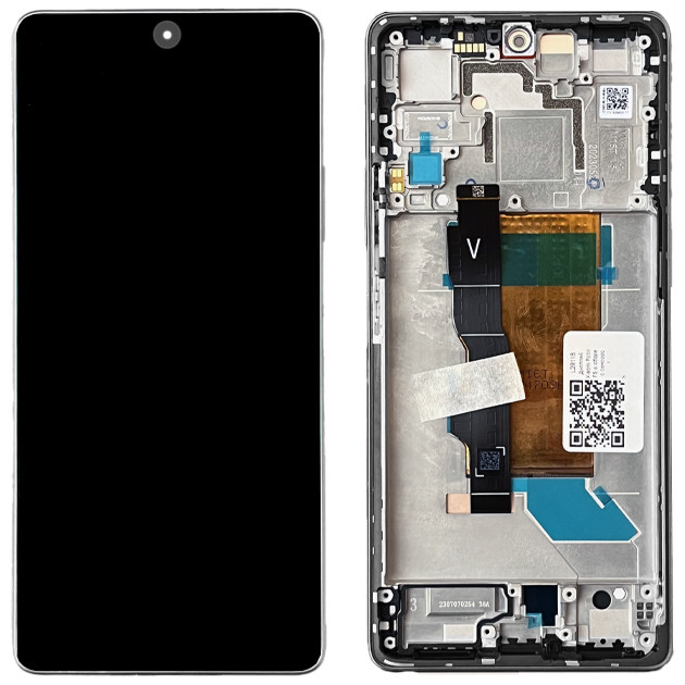 Дисплей Xiaomi Poco F5 у зборі із сенсором і рамкою White service orig