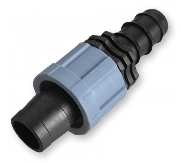 Конектор для крапельної стрічки / трубка PE 16мм, DSTA08-16L, фото 1