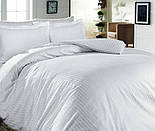 Постільна білизна двоспальний страйп сатин Ярослав білий, фото 2