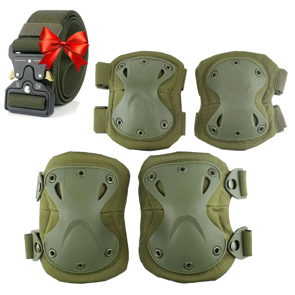 Наколінники та налокітники Eagle KN-04 + Подарунок Ремінь Tactical Belt / Тактичний набір захисту для рук і ніг