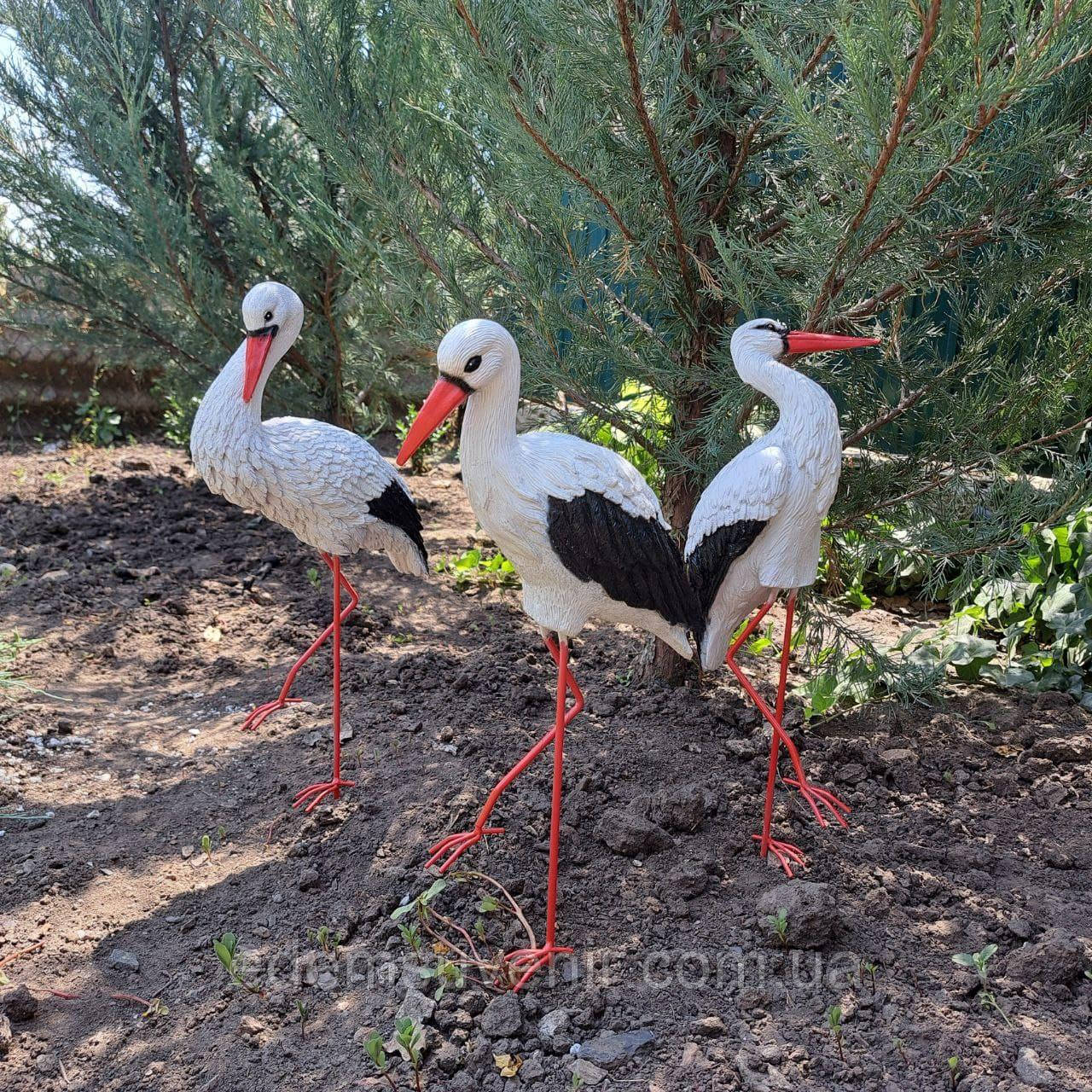 Комплект садових фігур Сім'я садових лелек №51