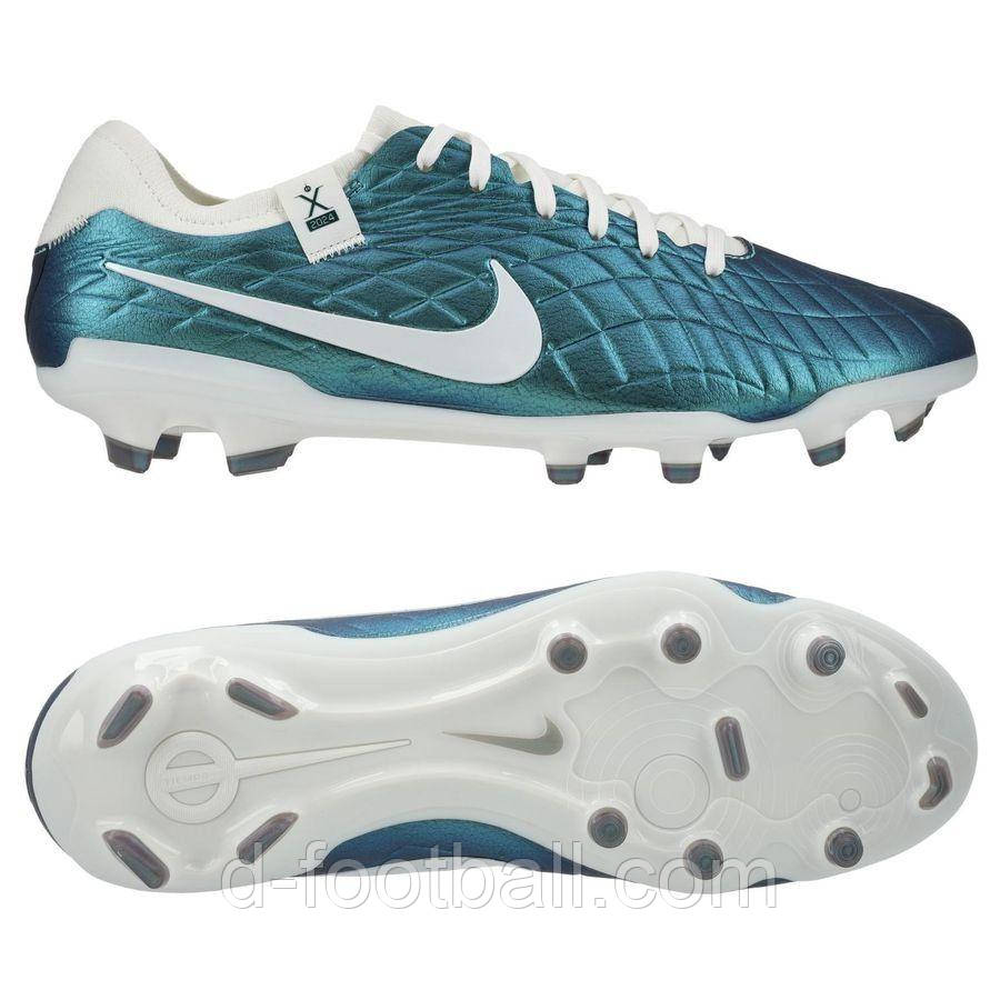 Футбольні бутси Nike Tiempo Legend X Pro FG x Emerald FQ3248-300, Блакитний, Розмір (EU) — 43