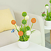 Штучні квіти для декору в горщиках, вазон з декоративною рослиною, фото 3