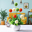 Штучні квіти для декору в горщиках, вазон з декоративною рослиною, фото 4