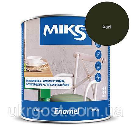 Емаль алкідна Miks ПФ-115 Хакі мат 0,8 кг, фото 1