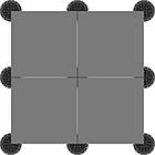 Комплект регульованих опор висотою 19-25мм на 1м2 керамограніту 60х60см, набір для створення фальшпідлоги 1м2, фото 8