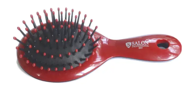 Щітка масажна мала SALON чорно-червона, фото 1