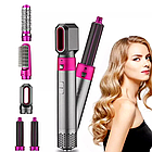 Фен стайлер 5в1 Hot Air Styler + Подарунок Щипці для завивки вій LY-150 / Мультистайлер для волосся / Фен щітка, фото 2