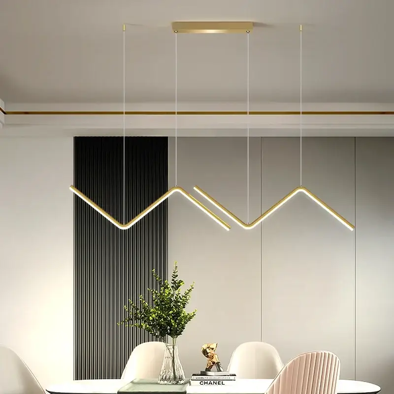 Світлодіодна Led-люстра Австрія PJ820 (90х11см) Золотиста