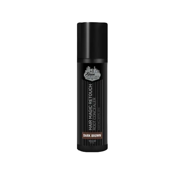 Камуфляж для сивого волосся The Shave Factory Hair Magic Retouch Root Concealer, Темно-коричневий колір (10703021)