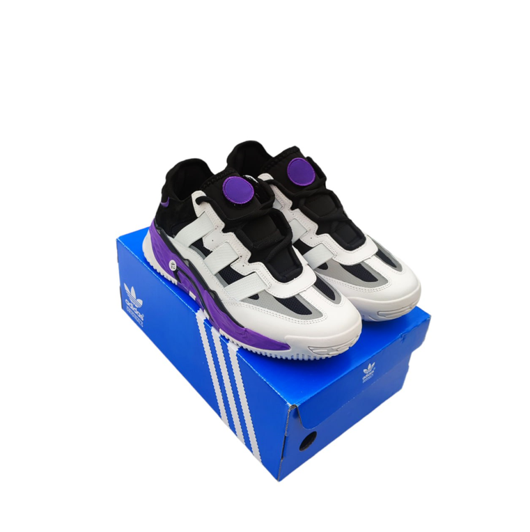 Чоловічі кросівки Violet Purple White Metal Адідас Найтбол фіолетові
