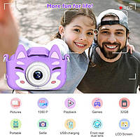 Детская игрушка видеокамера Aonise Kids Digital Camera X9S HD1080P с возможностью записи видео