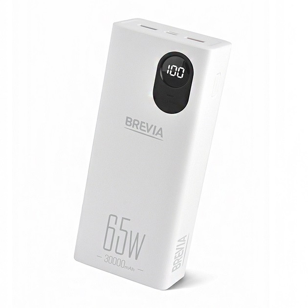 Універсальна мобільна батарея BREVIA 30000mAh 65W, Li-Pol, LCD (45365)