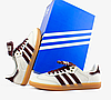 Жіночі кросівки Adidas Samba x Wales Bonner Pony Cream White кеди Адідас Самба бежеві текстильні, фото 3
