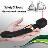 Двосторонній вібратор мікрофон, жіночий вібратор для сексу, стимулятор, вібромасажер Чорний, фото 8