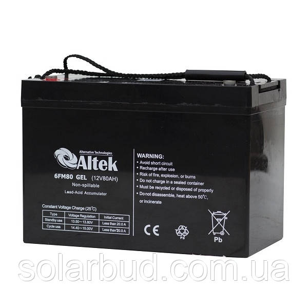 Гелевий акумулятор 6FM80GEL, фото 1