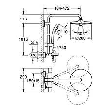Душова система термостатична Grohe QuickFix Vitalio Joy System 260 27860001, фото 3