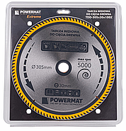 Пиляльний диск для циркулярки 305мм, 30мм, 100зубів Powermat PM0903 полотно для торцювальної пилки, фото 3