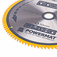Пиляльний диск для циркулярки 305мм, 30мм, 100зубів Powermat PM0903 полотно для торцювальної пилки, фото 2