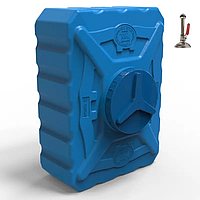 Бак для душу 200 л з лійкою з нержавіючої сталі 97*70*45 см синій (Антибактеріальний шар усередині)