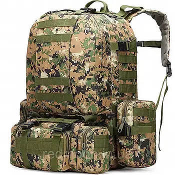 Рюкзак з підсумками 55 л, (55х40х25 см), B08, Американський піксель / Армійський рюкзак / Туристичний рюкзак
