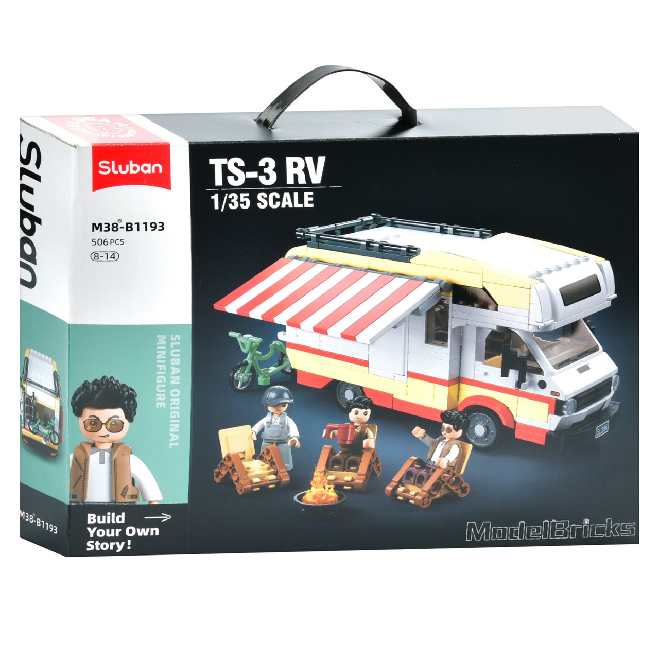Конструктор Sluban Model Bricks автобус/будинок на колесах M38-B1193