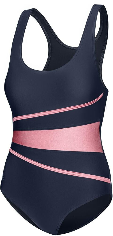 Купальник закритий для жінок Aqua Speed STELLA LADY 8667 чорний, рожевий Жін 42 (XL)