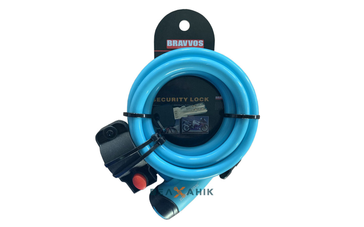 Замок на ключі 12х1500 мм BRAVVOS LOC-065-110 блакитний, фото 1