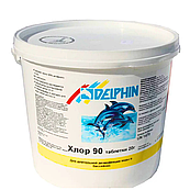 Повільнорозчинний Хлор 90 для басейну Delphin (табл 20 гр) 5 кг