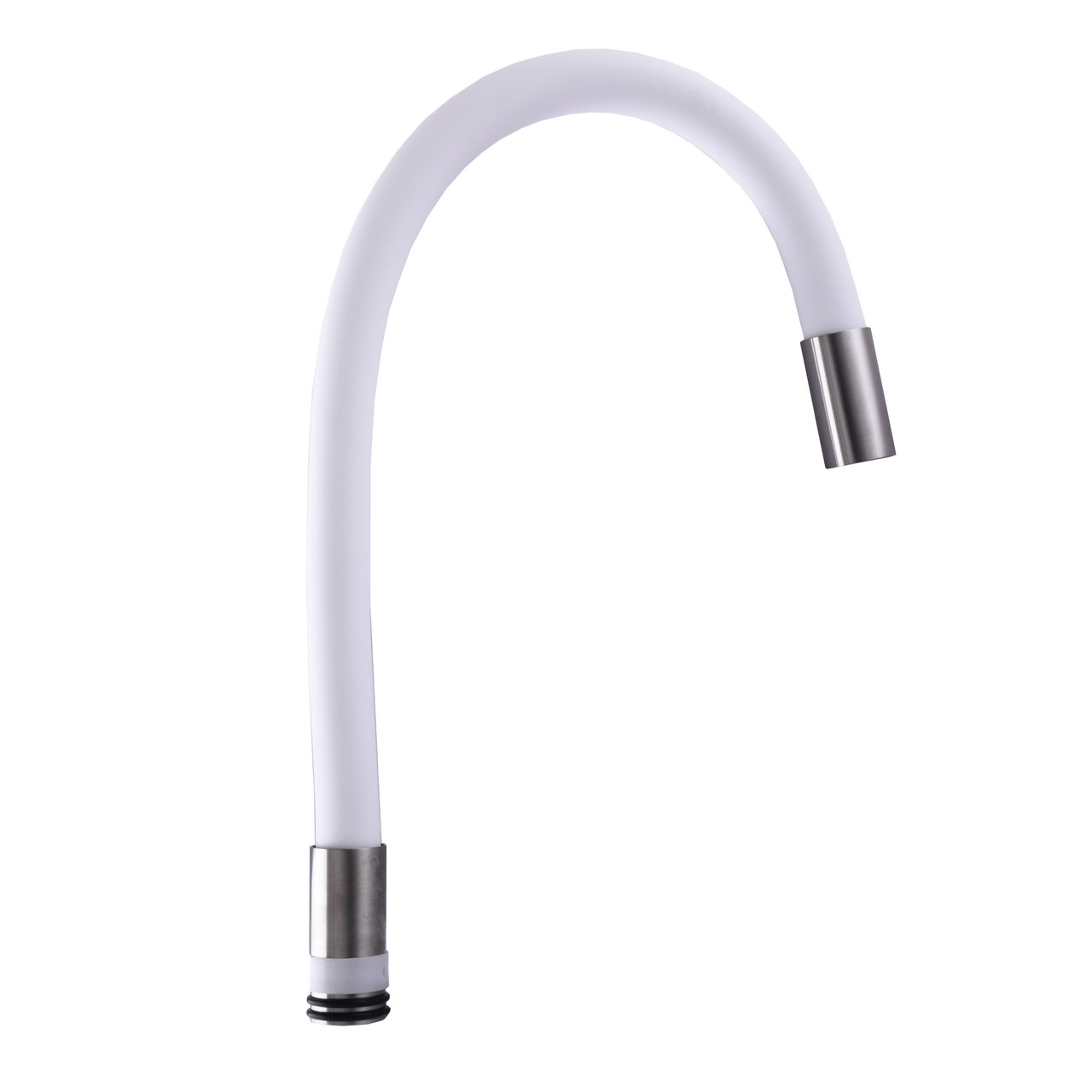 Вилив для змішувача гнучкий GLOBUS LUX SPLR-3-WH 50см силікон білий 000021180, фото 1