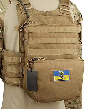 Штурмова панель подсумок-рюкзак Solve Койот з системою MOLLE і відділенням для гідратора KT6005205 peremogaua