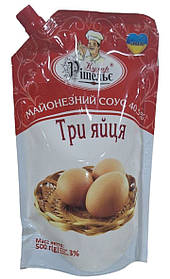 Майонезний соус 40,5% "Три яйця" 500г ТМ Кухар Рішельє