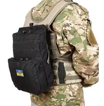 Штурмова панель подсумок-рюкзак Solve Black з системою MOLLE і відділенням для гідратора KT6005202 peremoga ua