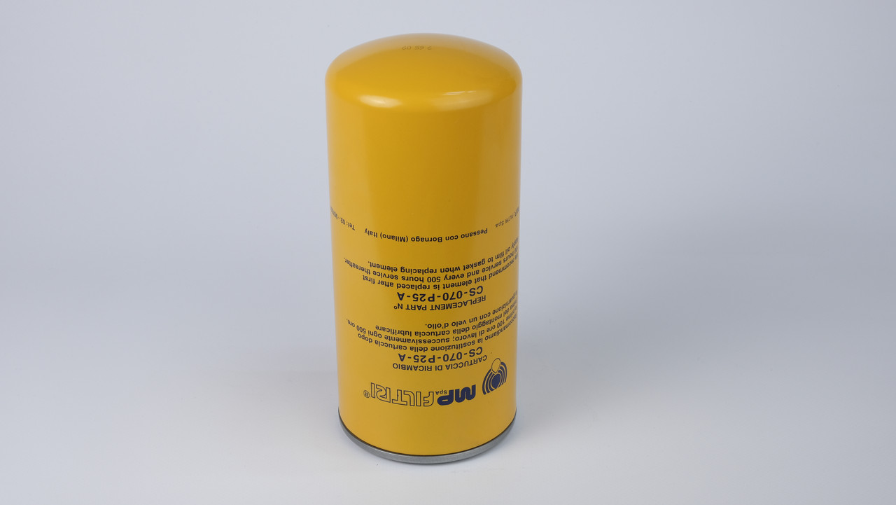 Фільтроелемент 8CS070P25A баночний, ΔP 5 Бар, Qmax злив/всмокт. 74/26 л/хв, довжина 210 мм, діаметр нар. 96 мм