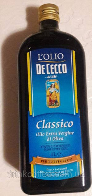 De Cecco Olio Extra Vergine Classico оливковое масло первого холодного отжима, Италия, 1л - фото 2 - id-p429287176