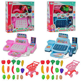 Каса дітяча з продуктами F332-11H (2 кольори, зі сканером і візочком)