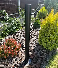 Садова колонка для води з нержавіючої сталі AISI 304 чорний (90001), фото 2